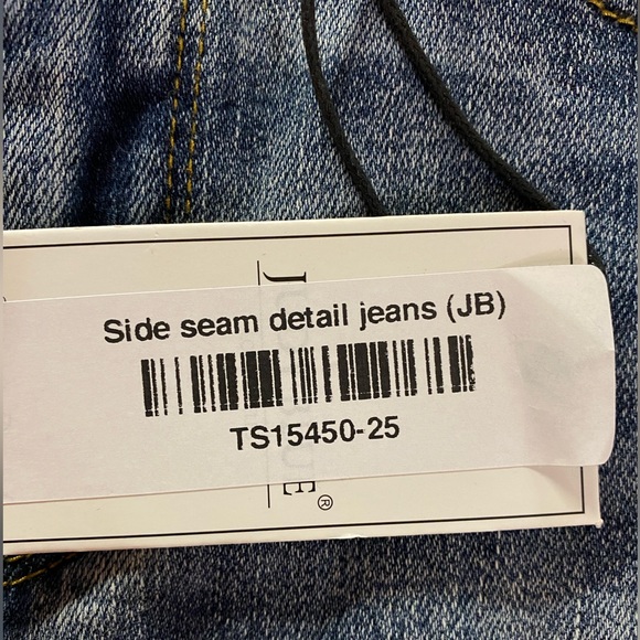 Judy Blue Jeans 1/25 Straight High Waist Side Seam Detail‎ Split Cuff NWT - Picture 14 of 14